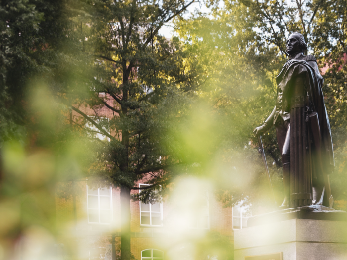 George Washington statue on GW campus